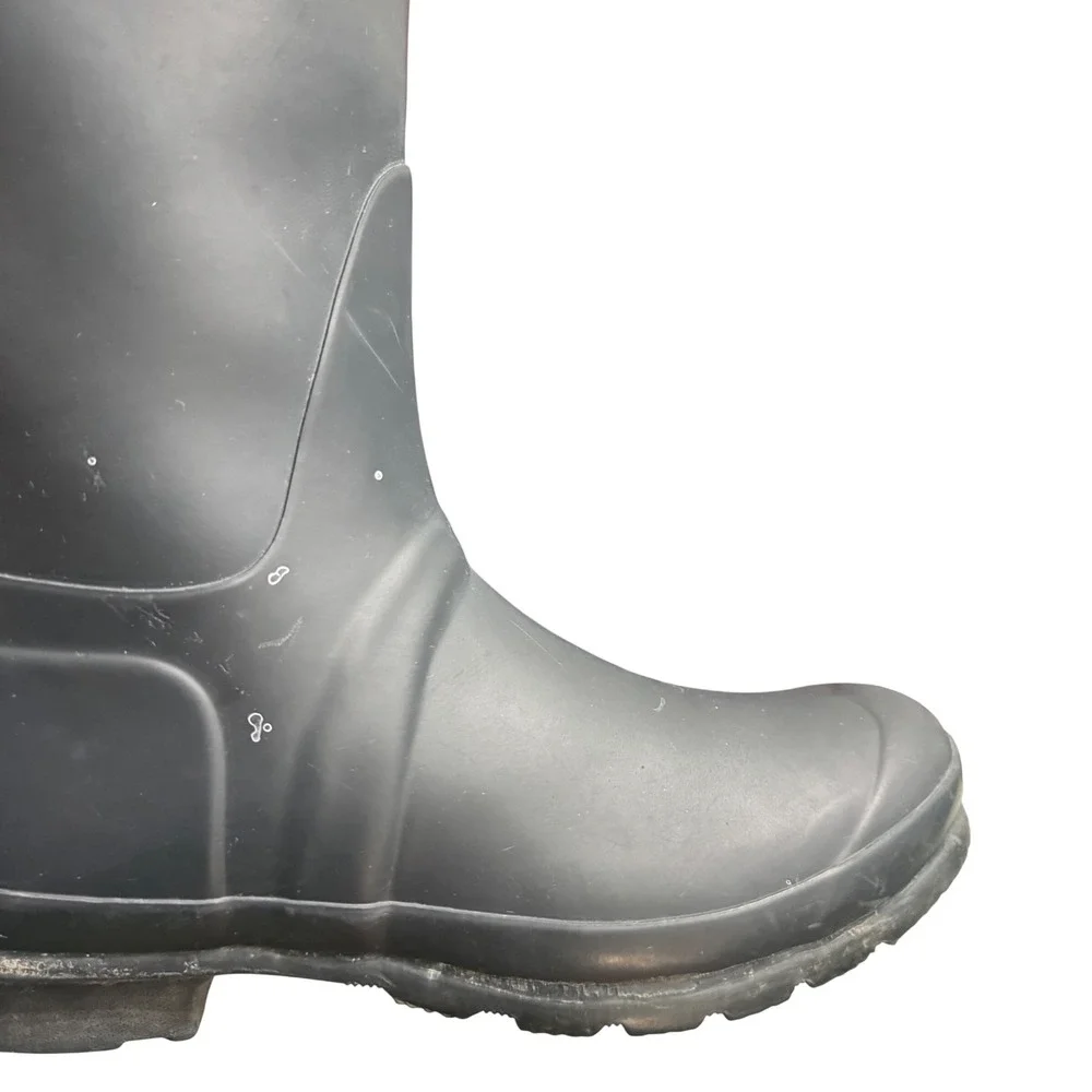 Hunter Original Tall Rain Boots Womens 8 Navy Blue Waterproof Matte